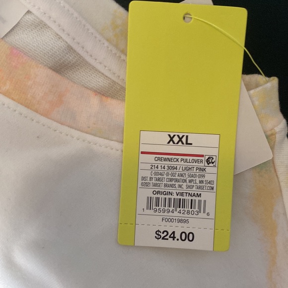 All in motion womens XXL multi color crew neck pullover sweater NWT - Picture 2 of 5